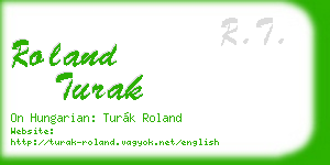 roland turak business card